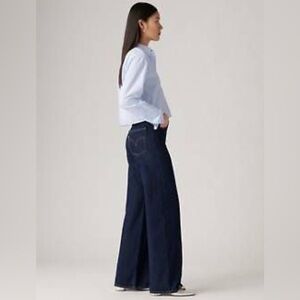 Levi's Ribcage Wide Leg Jeans in Shaded View, Size 27 EUC